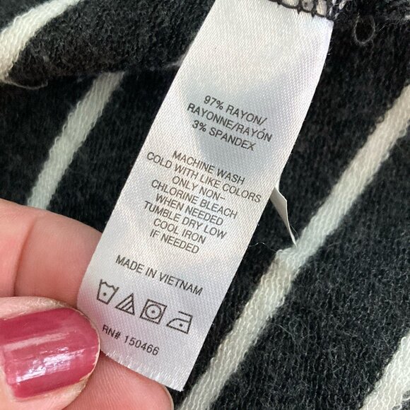 41 Hawthorn Sweater Open Cardigan Knit Women's Gray Stripe Slouchy Open Sz M - Picture 7 of 9